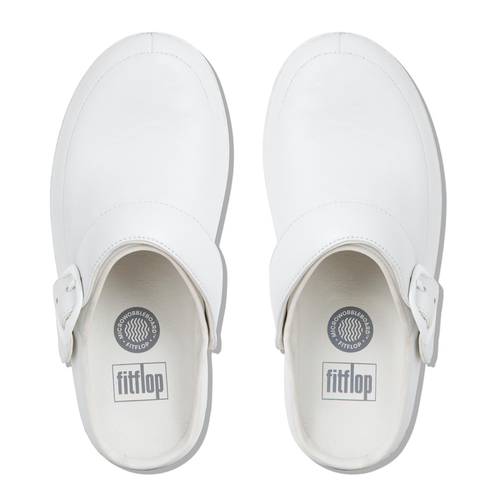 Fitflop Womens Clogs White - Gogh Pro Superlight Leather - 58FPRHUWD